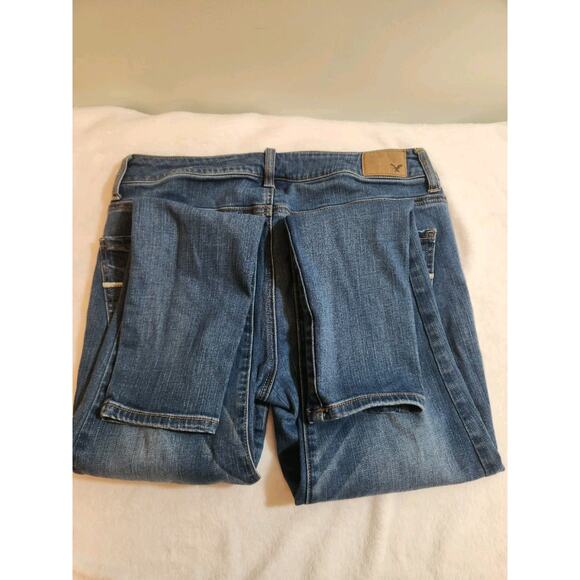 American Eagle Jeans Womens 10 Regular Blue Jegging Straight Super Stretch - Picture 3 of 12